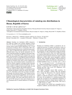 Climatological characteristics of raindrop size distributions in Busan
