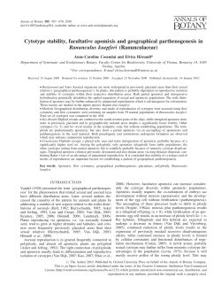 Cytotype stability, facultative apomixis and