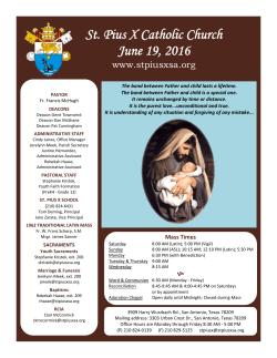 St. Pius X Catholic Church June 19, 2016
