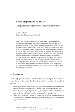From preposition to article
