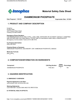 Material Safety Data Sheet DIAMMONIUM PHOSPHATE