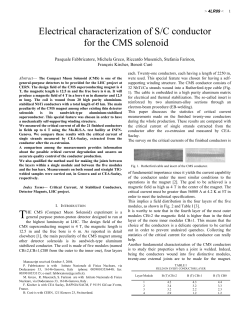 Electrical characterization of S/C conductor for the CMS - CEA-Irfu