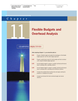 11 Flexible Budgets and Overhead Analysis