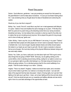 Harlem Panel Discussion Project Student Model