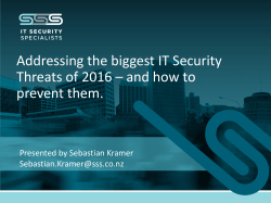Addressing the biggest IT Security Threats of 2016