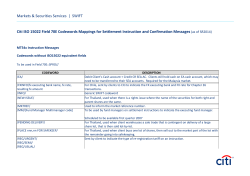 Citi ISO 15022 Field 70E Codewords Mapping for
