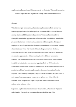 Agglomeration Economies and Diseconomies in the Context of