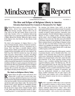The Rise and Eclipse of Religious Liberty in America