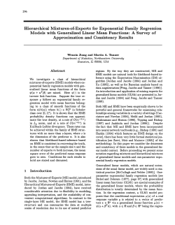 Hierarchical Mixtures-of-Experts for Exponential Family