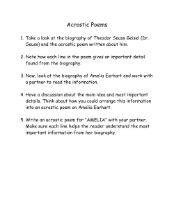 Acrostic Poems