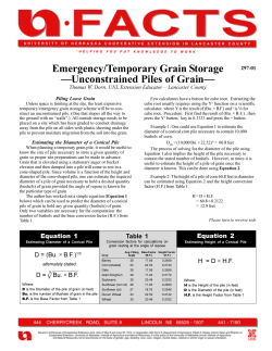 Piles of Grain - Lancaster County Extension