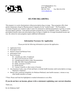 Prescription Assistance application - Garfield/Grant Counties