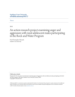 An action research project examining anger and aggression with