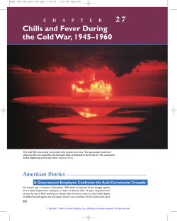 27 Chills and Fever During the Cold War, 1945&ndash;1960