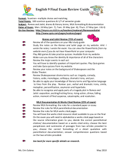 English 9 Final Exam Review Guide