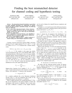 Finding the best mismatched detector for channel coding and