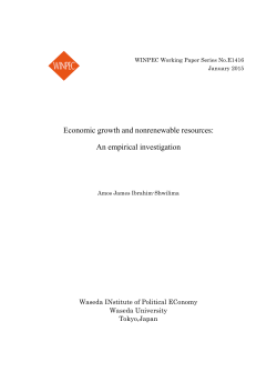 Economic growth and nonrenewable resources: An empirical