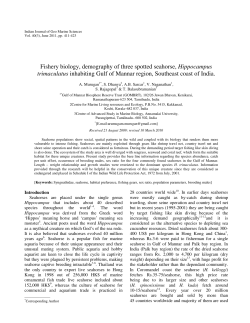 Fishery biology, demography of three spotted seahorse