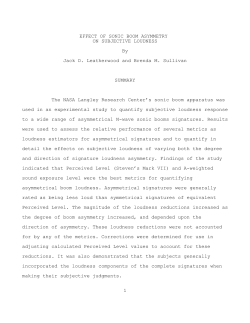 EFFECT OF SONIC BOOM ASYMMETRY ON SUBJECTIVE