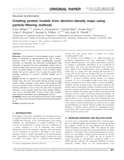 Creating protein models from electron