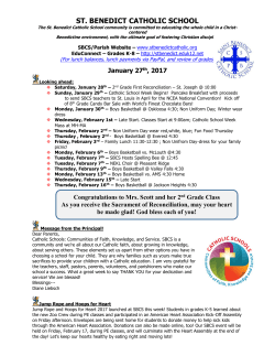 Newsletter Jan. 27 - St. Benedict Parish, Atchison, KS