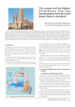 The Largest and the Highest Performance Flue Gas Desulfurization