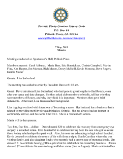 Minutes of meeting 7 May 2015 - Pollock Pines