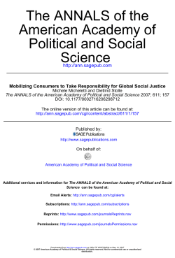 Mobilizing Consumers for Global Social Justice Responsibility