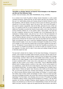 Thucydides on Strategy Athenian and Spartan Grand Strategies in