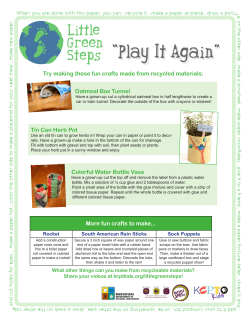 Little Green Steps Recycled Crafts