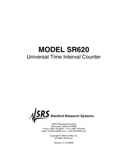 model sr620 - Rutgers Physics