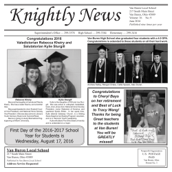 Knightly News - Van Buren Schools