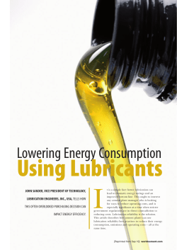 Lowering Energy Consumption