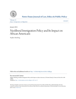 Neoliberal Immigration Policy and Its Impact on African Americans