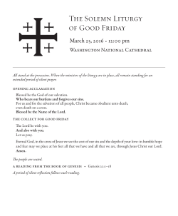 The Solemn Liturgy of Good Friday