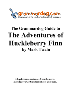 THE ADVENTURES OF HUCKLEBERRY FINN by Mark Twain