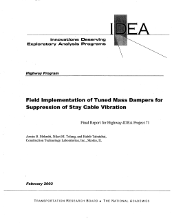 Field lmplementation of Tuned MaSs Dampers for
