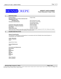 MSDS for #11208 - CREPE PAPER