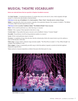musical theatre vocabulary - Roundabout Theatre Company