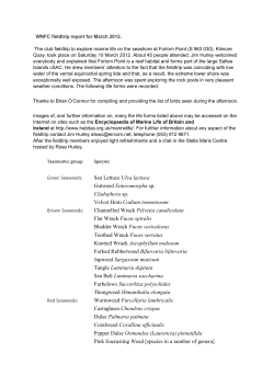 March 2012 - Wexford Naturalists` Field Club