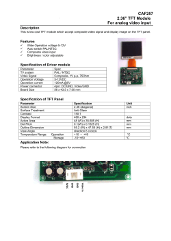 CAF257 2.36” TFT Module For analog video input
