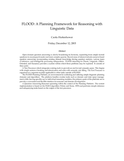 FLOOD: A Planning Framework for Reasoning with Linguistic Data