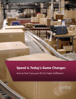Fine tune your distribution center for faster fulfillment