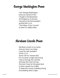 I am George Washington. Have you heard of me? I fought in the