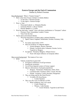 Eastern Europe and the End of Communism