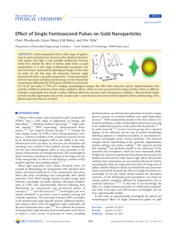 Effect of Single Femtosecond Pulses on Gold Nanoparticles