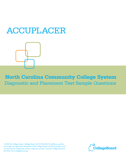 NC DAP Study Guide - Stanly Community College