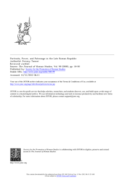 Portraits, Power, and Patronage in the Late Roman Republic