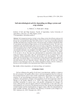 Soil microbiological activity depending on tillage system and crop