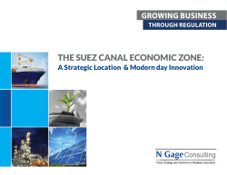 The Suez Canal eConomiC zone